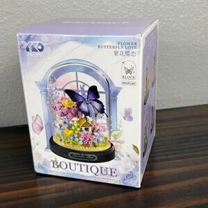Boutique Butterfly Botanical Garden Buildable Desktop Terrarium Whimsical Decor